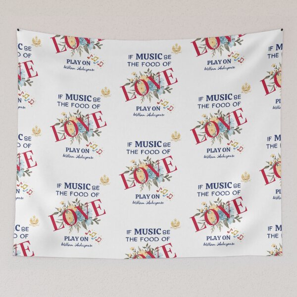 Item preview, Music and Love Quotation by Shakespeare designed and sold by MUSIC KING.