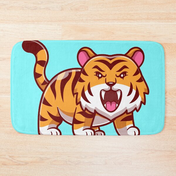 Item preview, "Roaring Majesty: Free Cute Tiger Cartoon Vector" designed and sold by hjian8219.