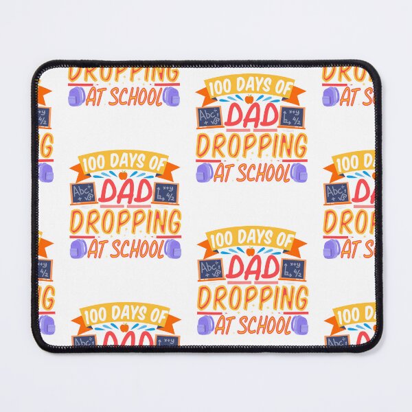 Item preview, 100 Days Of Dad Dropping School Pre-K Kids & Fathers Vintage designed and sold by roboartpixel.