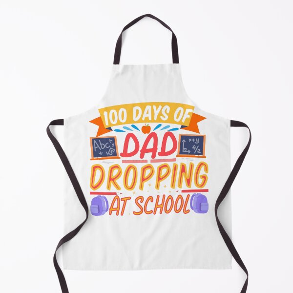 Item preview, 100 Days Of Dad Dropping School Pre-K Kids & Fathers Vintage designed and sold by roboartpixel.