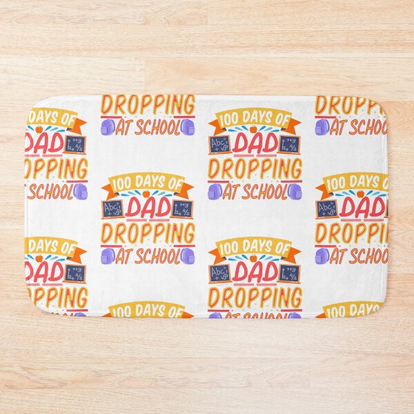 Item preview, 100 Days Of Dad Dropping School Pre-K Kids & Fathers Vintage designed and sold by roboartpixel.