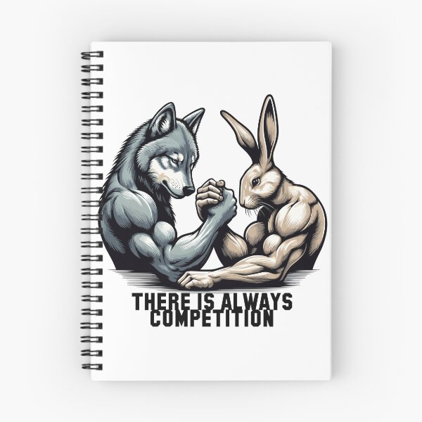 Item preview, Arm wrestling arm wrestling wolf and rabbit gift designed and sold by Pineapple-Tree.