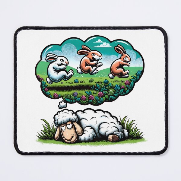 Item preview, Funny Sheep Counting Rabbits designed and sold by Infinitee8hirts.