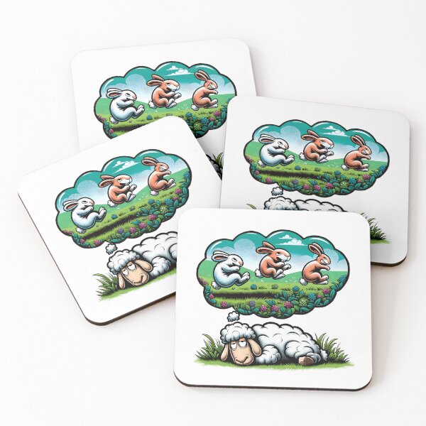 Item preview, Funny Sheep Counting Rabbits designed and sold by Infinitee8hirts.