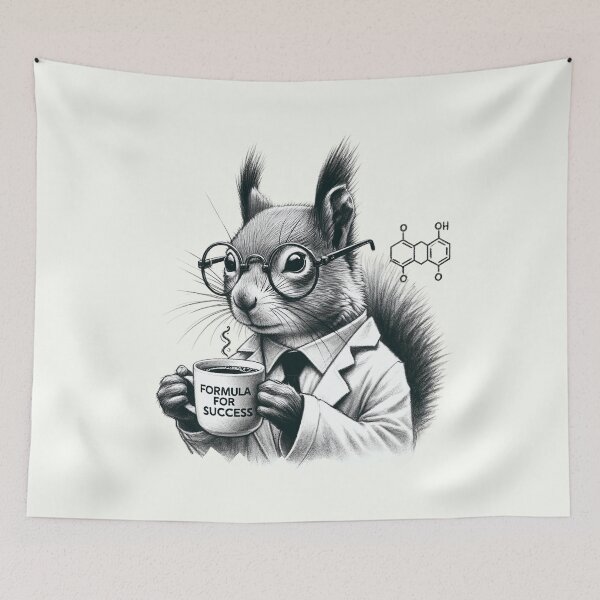 Item preview, "Formula for Success" - Scholarly Squirrel with Coffee designed and sold by RuyaFab.
