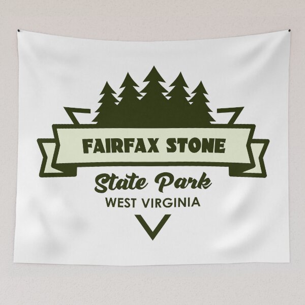 Item preview, Fairfax Stone State Park West Virginia Trees And Ribbon designed and sold by bivenart.