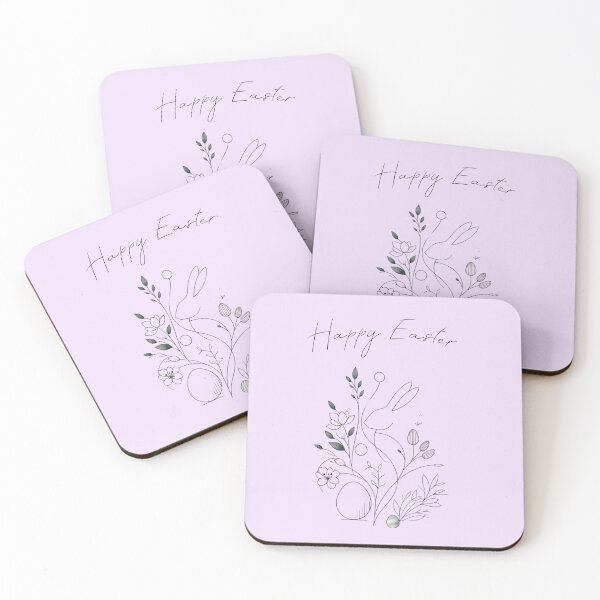 Item preview, Happy Easter, Monochrome Floral Elegance designed and sold by Hibiskusmond.