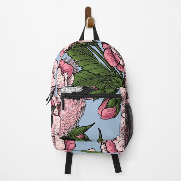 Item preview, Cherry blossom and chickadees on sky blue designed and sold by Katerina Mitkova Kirilova.