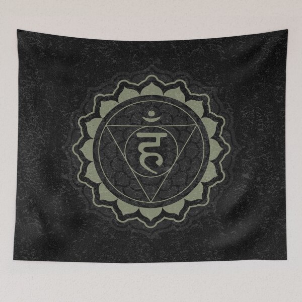 Item preview, Throat Chakra Mandala - Coal + Sage designed and sold by Irene Estelle.