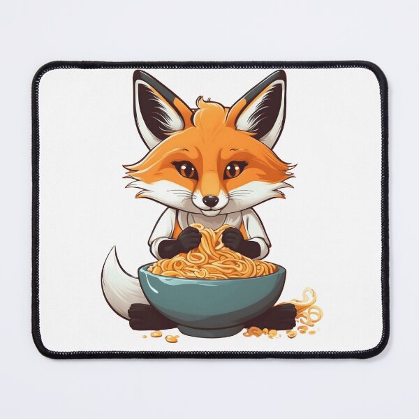 Item preview, Fox eating noodle designed and sold by deviatepolo.
