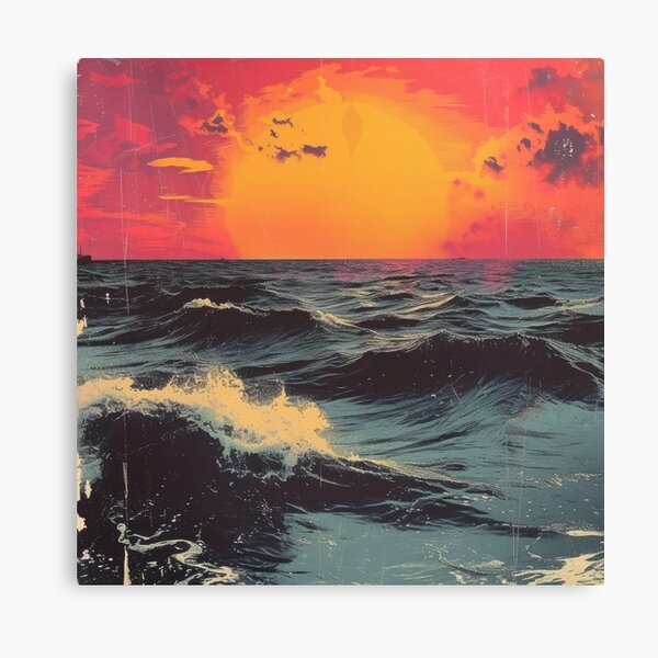 Item preview, Sea Moon Maritime Waves Ocean designed and sold by ArtHouseNiklas.