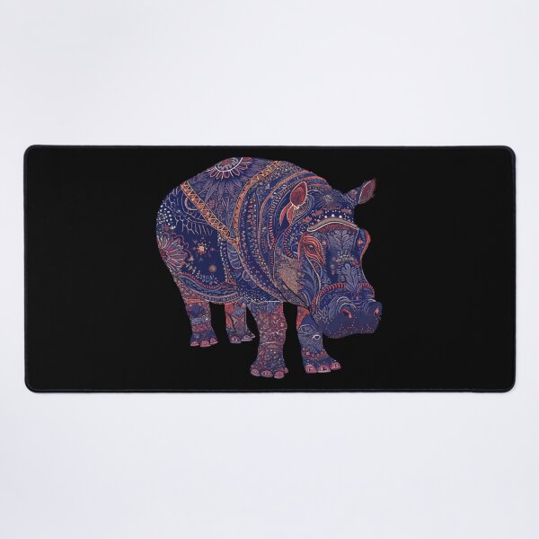 Item preview, Patterned hippopotamus - funny animal designed and sold by TheRealmWithin.