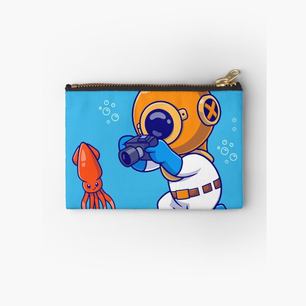 Item preview, Squid Snapshot: Cute Diver Capturing Marine Marvels" designed and sold by hjian8219.
