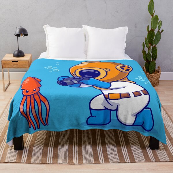 Item preview, Squid Snapshot: Cute Diver Capturing Marine Marvels" designed and sold by hjian8219.