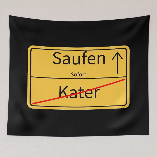 Item preview, Town sign / leave Kater in the direction of drinking designed and sold by ForYou2Wear.