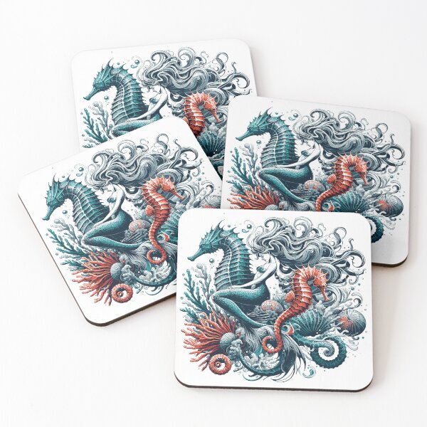 Item preview, Mermaid mermaid seahorse gift designed and sold by Pineapple-Tree.