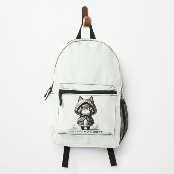 Item preview, "Just One More Quest" - Adventurous Cat Illustration designed and sold by RuyaFab.