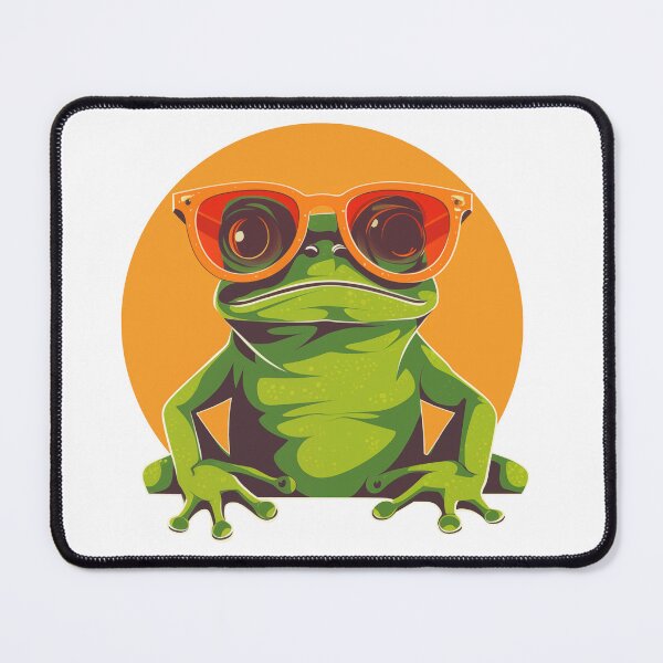 Item preview, Cool summer green frog with orange sunglasses designed and sold by IssyMachine.