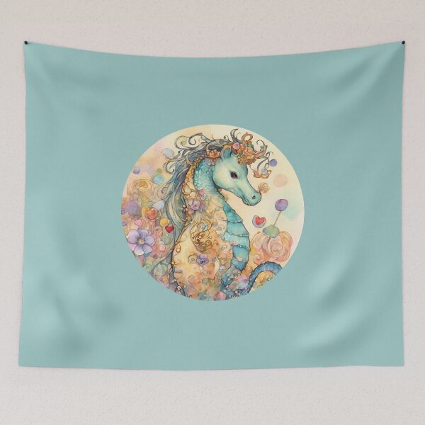 Item preview, A cute watercolor seahorse designed and sold by VickyJo111.