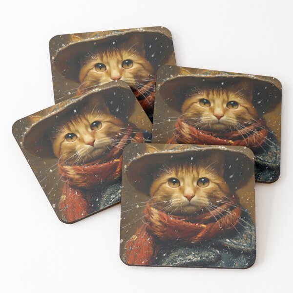 Item preview, Cat in a hat inspired by van Gogh designed and sold by ArtHouseNiklas.
