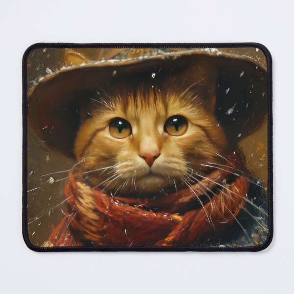 Item preview, Cat in a hat inspired by van Gogh designed and sold by ArtHouseNiklas.