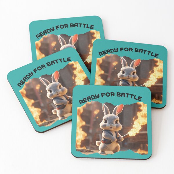 Item preview, Cute Bunny - Ready For Battle designed and sold by RayAndDice.