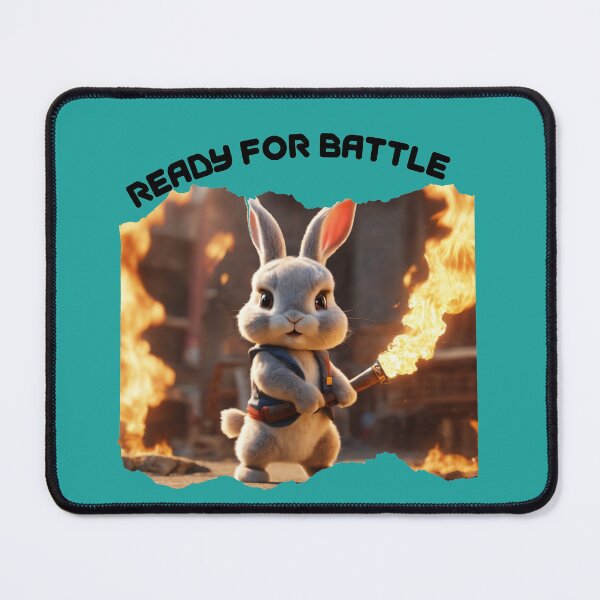 Item preview, Cute Bunny - Ready For Battle designed and sold by RayAndDice.