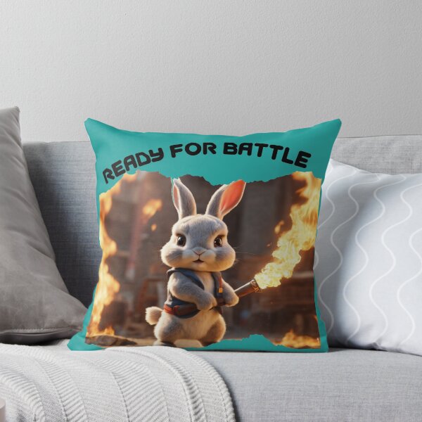 Item preview, Cute Bunny - Ready For Battle designed and sold by RayAndDice.
