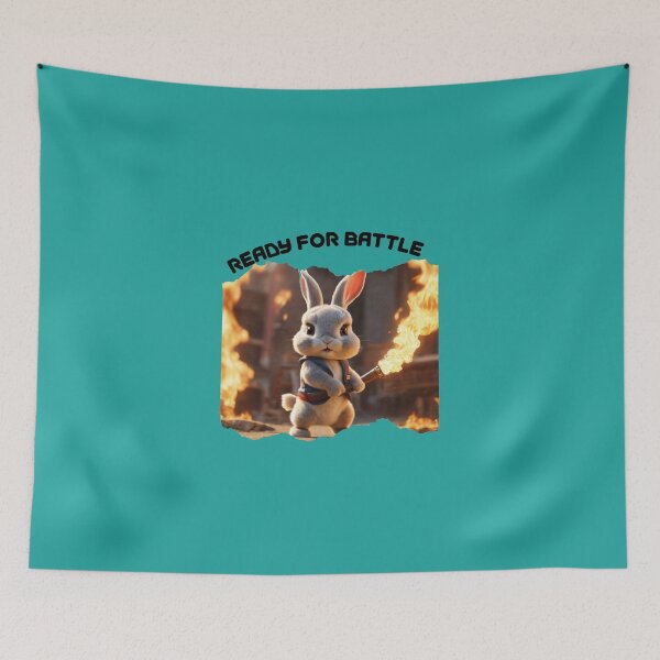 Item preview, Cute Bunny - Ready For Battle designed and sold by RayAndDice.