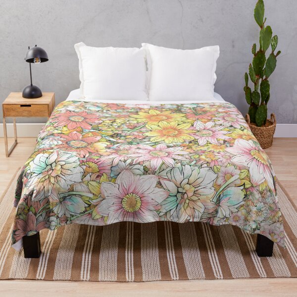 Item preview, Dreamy multicolored flowers pattern design designed and sold by fotoryum.