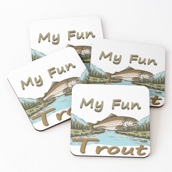 Item preview, Brown trout fly fishing with text "My Fun Trout"  designed and sold by Tomasz  Siennicki.