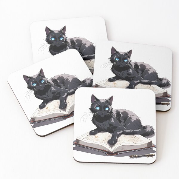Item preview, The black kitten on the book designed and sold by LilithsDesires.