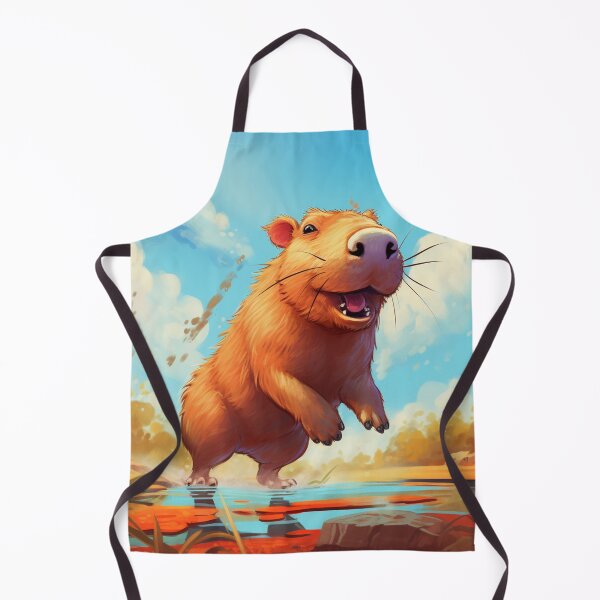 Item preview, Jumping Capybara Cartoon 1 designed and sold by AstroRisq.