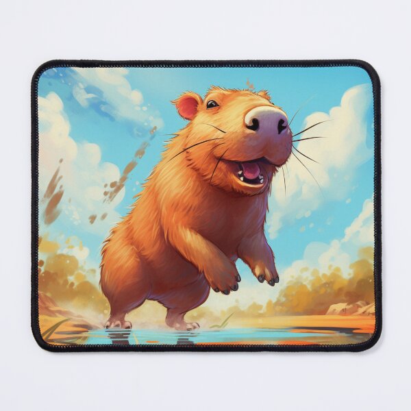 Item preview, Jumping Capybara Cartoon 1 designed and sold by AstroRisq.
