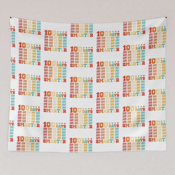 Item preview, 100 Days Smarter Pre-K Kids Students & Teacher Retro Vintage designed and sold by roboartpixel.