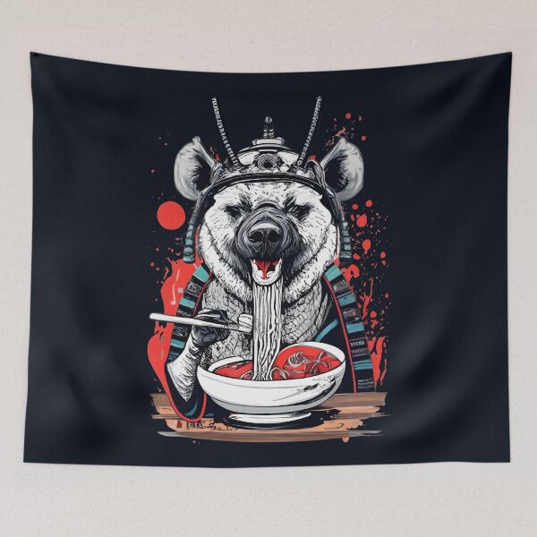 Item preview, Samurai Hyena - amante del ramen designed and sold by SidTastic .
