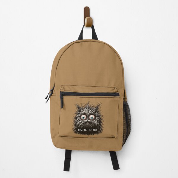 Item preview, "It's Fine I'm Fine" - Frazzled Cat Illustration designed and sold by RuyaFab.