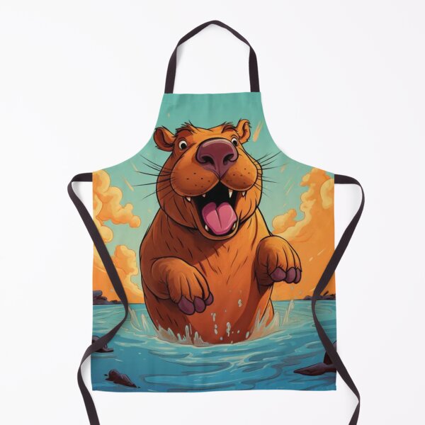 Item preview, Jumping Capybara Cartoon 2 designed and sold by AstroRisq.