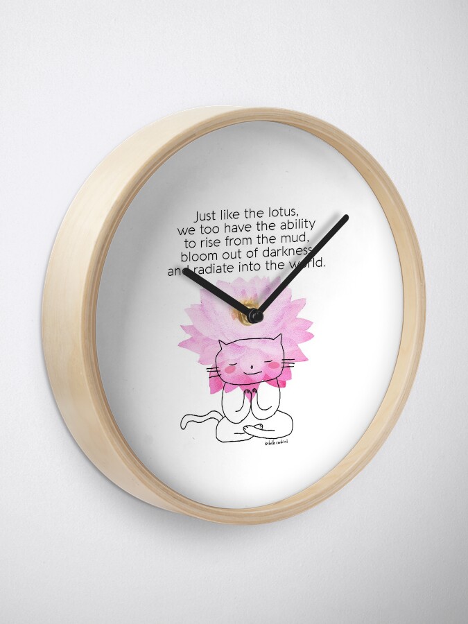 Tout Comme La Fleur De Lotus Un Dessin Zen Doodle De Chat Horloge