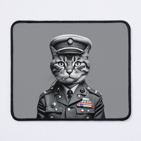 Item preview, patriotic cat in military uniform like veteran designed and sold by BlueGoldArt.