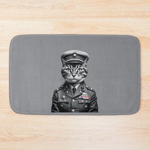 Item preview, patriotic cat in military uniform like veteran designed and sold by BlueGoldArt.