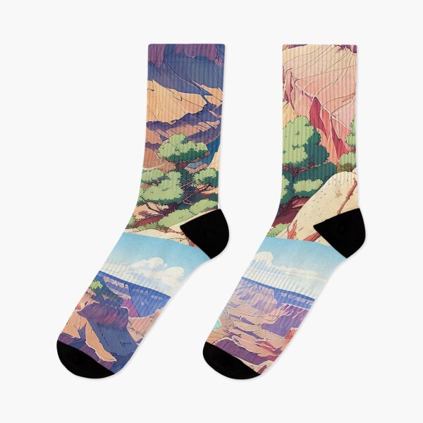 Item preview, Grand Canyon Beauty in Artistic Colorful Illustration designed and sold by ArtComixHaven.