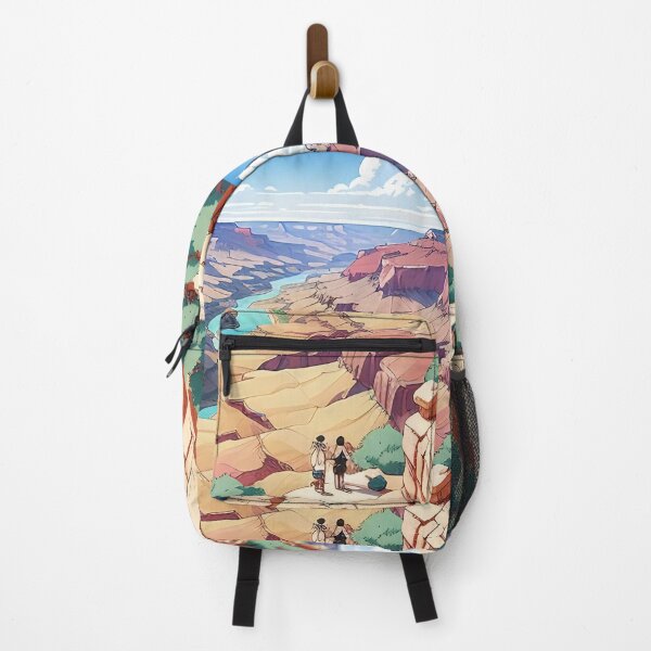 Item preview, Explorers Witness Majestic Canyon Under Azure Skies designed and sold by ArtComixHaven.