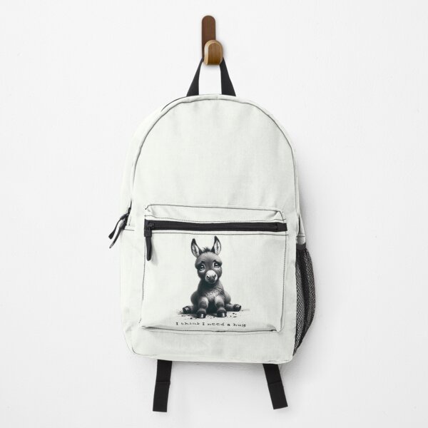 Item preview, "I Think I Need a Hug" - Expressive Donkey Illustration designed and sold by RuyaFab.