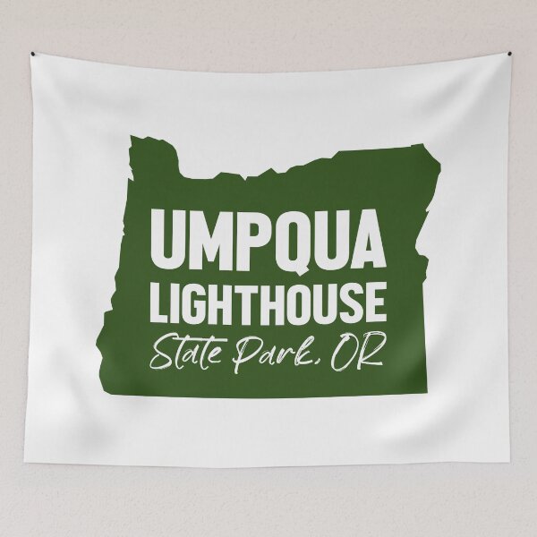 Item preview, Umpqua Lighthouse State Park Oregon Map designed and sold by bivenart.