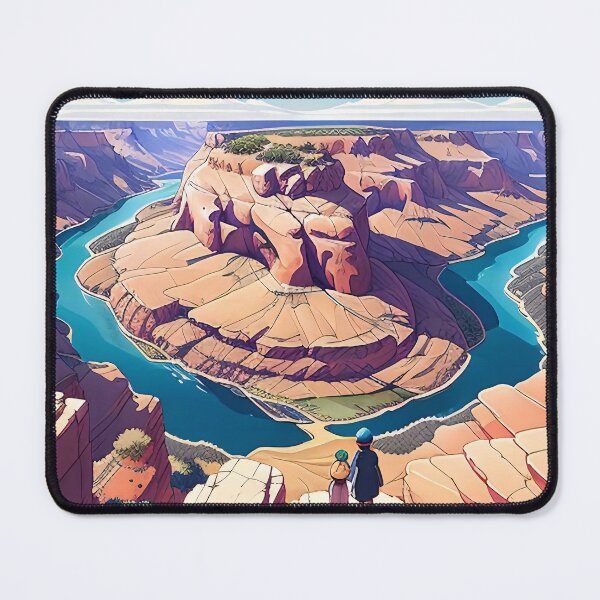 Item preview, Explorers Overlook Breathtaking Canyon Landscape Below” designed and sold by ArtComixHaven.