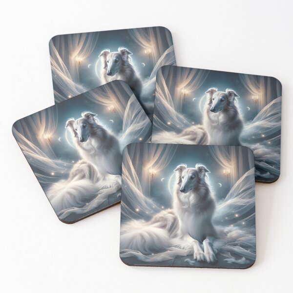 Item preview, Silent Elegance: The Borzoi in the Enchanted Forest designed and sold by ArtemioVisions.