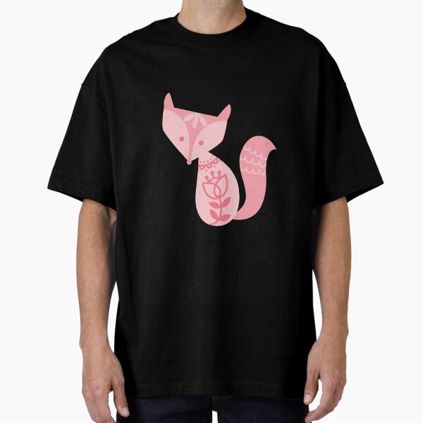 Pink as Folk Fox Oversized T-Shirt