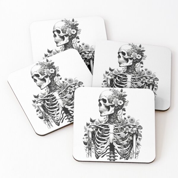 Item preview, Skull and Flowers  designed and sold by ArtshopDRM.
