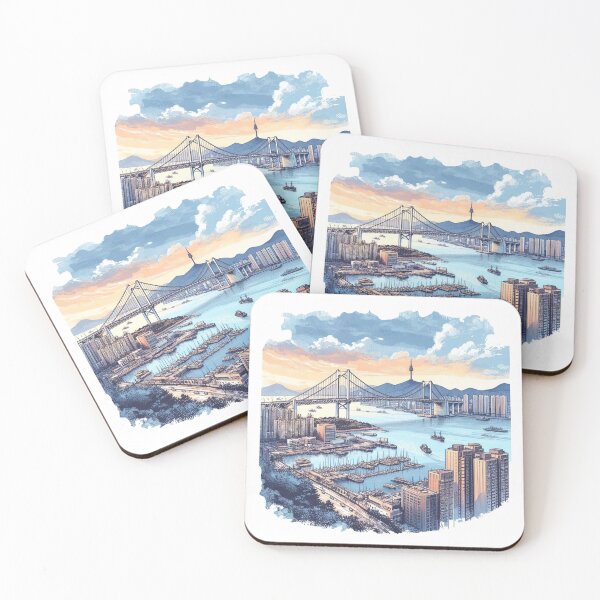 Item preview, 'The view from Yongdusan Park overlooking the Busan Port towards Yeongdo Bridge'  designed and sold by PaintMeWorld.